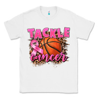 White Tackle Cancer Basketball Classic Tee - FaDigitalArtStudio