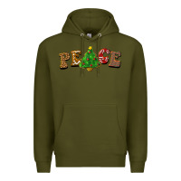 Army Green christmas peace Premium Hoodie - BarkalooDesign