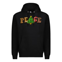 Black christmas peace Premium Hoodie - BarkalooDesign