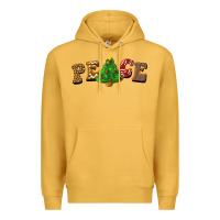Mustard christmas peace Premium Hoodie - BarkalooDesign