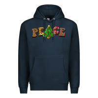 Navy christmas peace Premium Hoodie - BarkalooDesign