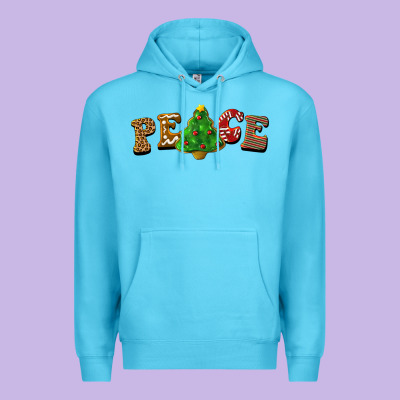 Christmas Peace Premium Hoodie Designed By Barkaloodesign