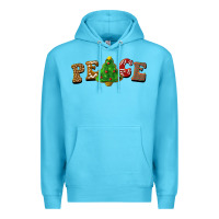 Ocean Blue christmas peace Premium Hoodie - BarkalooDesign