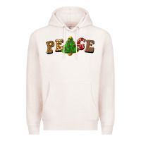Pale Pink christmas peace Premium Hoodie - BarkalooDesign
