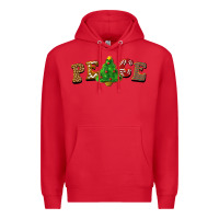 Red christmas peace Premium Hoodie - BarkalooDesign