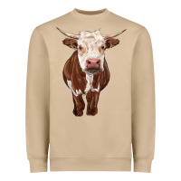 Mushroom hereford cow Heavyweight Sweatshirt - RanaPortraitStore