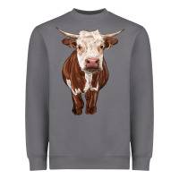 Storm hereford cow Heavyweight Sweatshirt - RanaPortraitStore