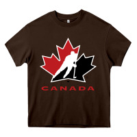 Chocolate Brown hockey canada Heavy Core Tee - linhVisuals