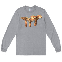 Heather Grey lactarius rufus mushroom Long Sleeve Tee - LillyAllenDesigns