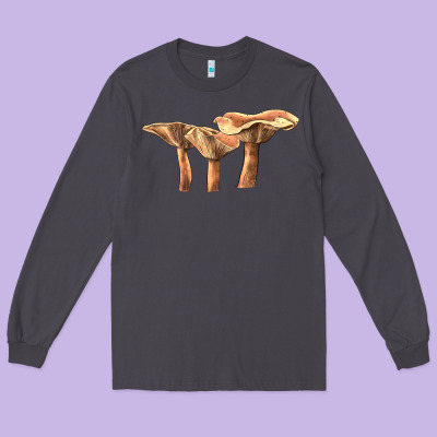 Lactarius Rufus Mushroom Long Sleeve Tee Designed By Lillyallendesigns