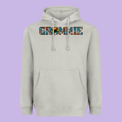Grammie Cowhide Sunflower 1 Heavyweight Hoodie Designed By Jasminsmagicworld