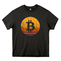 Asphalt bitcoin vintage sunset Heavy Core Tee - linhVisuals