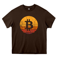 Bitcoin Vintage Sunset Heavy Core Tee | Teevron