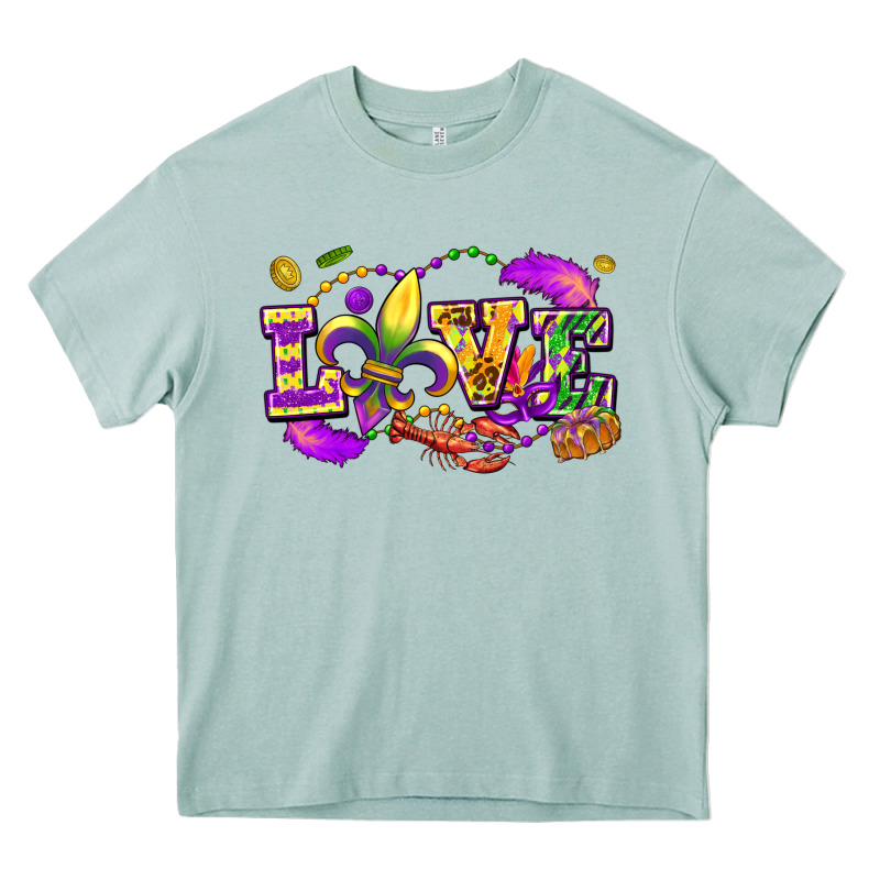 Love Mardi Gras Heavy Core Tee by FaDigitalArtStudio | Teevron