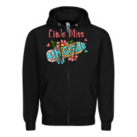 Black little miss fourth grade Zipper Hoodie - Jasminsmagicworld