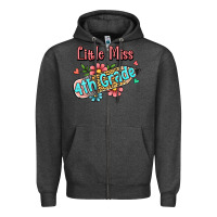 Charcoal Heather little miss fourth grade Zipper Hoodie - Jasminsmagicworld