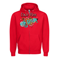 Red little miss fourth grade Zipper Hoodie - Jasminsmagicworld