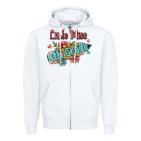 White little miss fourth grade Zipper Hoodie - Jasminsmagicworld
