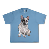 Pebble Blue white black french bulldog Urban Heavy Tee - LillyAllenDesigns
