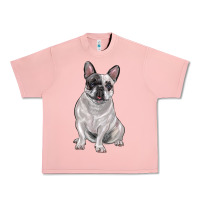 Salmon white black french bulldog Urban Heavy Tee - LillyAllenDesigns