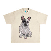 Sandshell white black french bulldog Urban Heavy Tee - LillyAllenDesigns