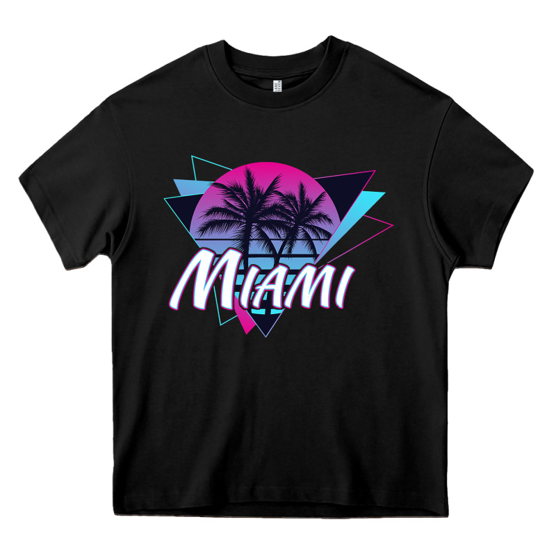 Miami Beach Souvenir Vintage 80s Heavy Core Tee by linhVisuals | Teevron