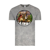 Cloud Rock elk buck deer christmas Vintage Tee - LillyAllenDesigns