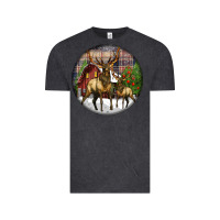 Vintage Black elk buck deer christmas Vintage Tee - LillyAllenDesigns
