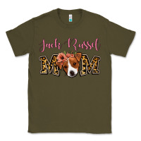 Army Green Jack Russel Mom Classic Tee - Jasminsmagicworld
