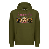 Army Green labrador mom Premium Hoodie - Jasminsmagicworld