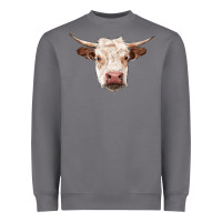 Storm hereford cow head Heavyweight Sweatshirt - RanaPortraitStore