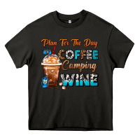 Asphalt Plan For The Day Coffee Camping Wine Frappe Coffee Heavy Core Tee - FaDigitalArtStudio