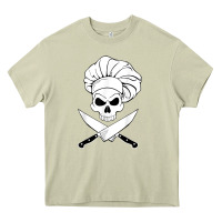 Mossy chef skull and crossbones knives halloween Heavy Core Tee - linhVisuals