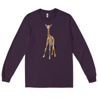 Plum baby giraffe Long Sleeve Tee - LillyAllenDesigns