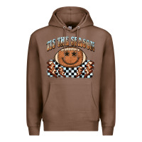 Chestnut tis the season football smiley face Premium Hoodie - BarkalooDesign