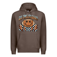 Coffee tis the season football smiley face Premium Hoodie - BarkalooDesign