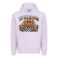 Lilac tis the season football smiley face Premium Hoodie - BarkalooDesign
