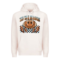 Pale Pink tis the season football smiley face Premium Hoodie - BarkalooDesign