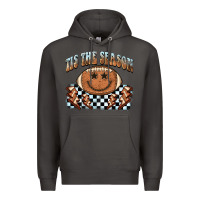 Smoke tis the season football smiley face Premium Hoodie - BarkalooDesign