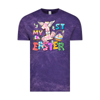 Cloud Purple My 1st Easter Vintage Tee - CowhideDigitalArt