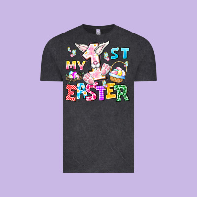 My 1st Easter Vintage Tee Designed By Cowhidedigitalart