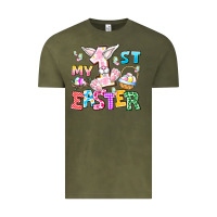 Vintage Olive My 1st Easter Vintage Tee - CowhideDigitalArt