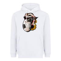 White Soccer Tongue Heavyweight Hoodie - Jasminsmagicworld