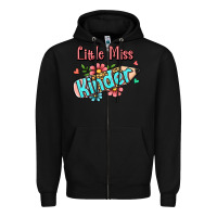 Black little miss kindergarten Zipper Hoodie - Jasminsmagicworld