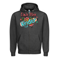 Charcoal Heather little miss kindergarten Zipper Hoodie - Jasminsmagicworld