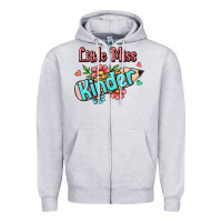 Heather Grey little miss kindergarten Zipper Hoodie - Jasminsmagicworld