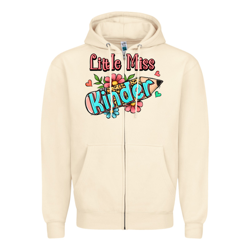 Little Miss Kindergarten Zipper Hoodie by Jasminsmagicworld | Teevron
