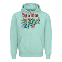 Seafoam little miss kindergarten Zipper Hoodie - Jasminsmagicworld