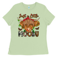 Matcha Just a Little Moody Ladies Tee - CowhideDigitalArt