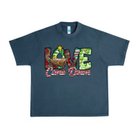 Midnight Navy Love Came Down Urban Heavy Tee - CowhideDigitalArt